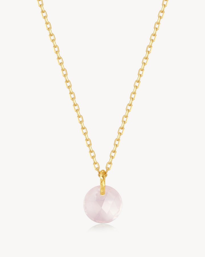 Rose Quartz Drop Necklace