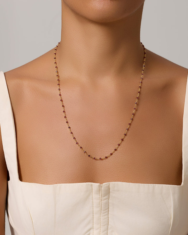 Garnet Necklace – 60cm