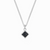 Silver Diamond Black Onyx Necklace