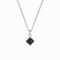 Silver Diamond Black Onyx Necklace