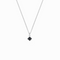 Silver Diamond Black Onyx Necklace