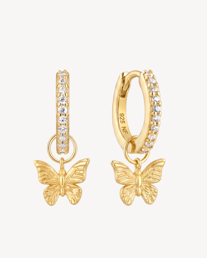 Butterfly Pavé Hoops