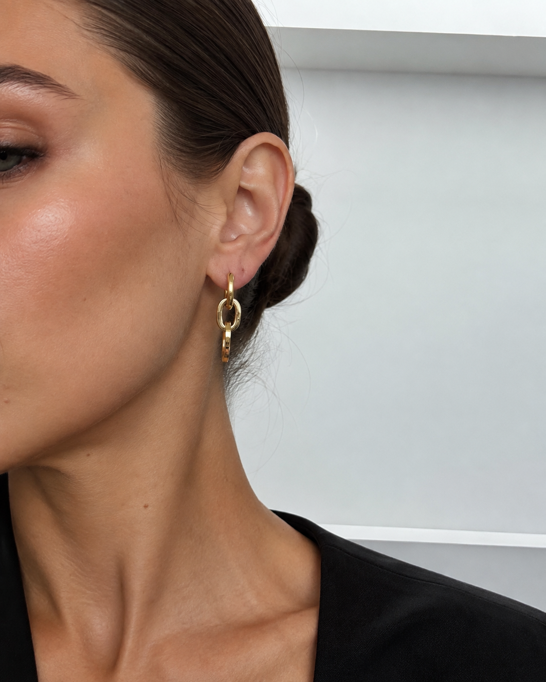 Linked Hoop Earrings