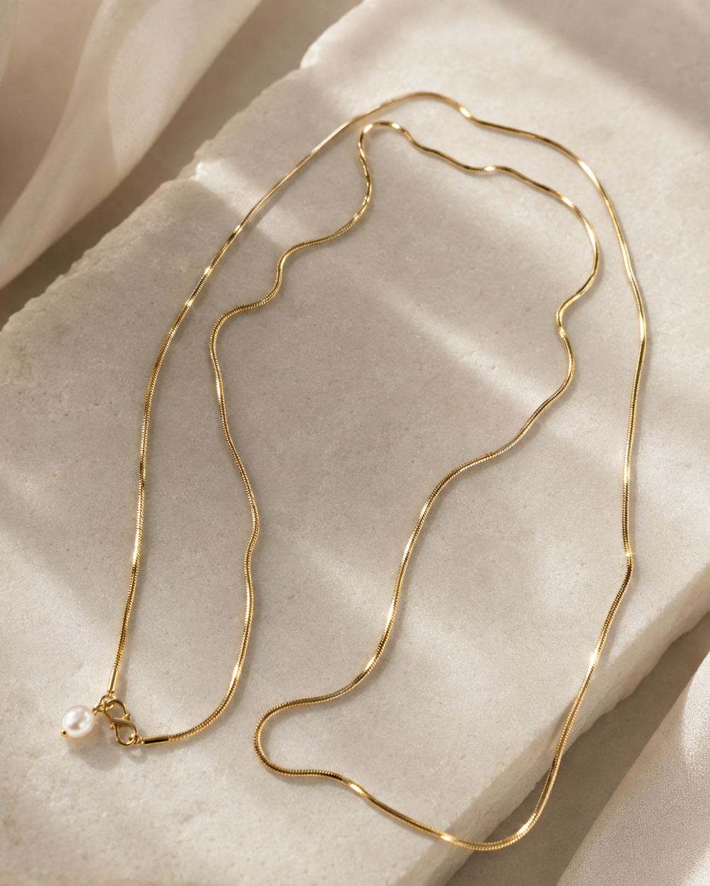 Long Snake Chain Necklace