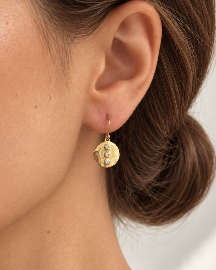 Thea Earrings White CZ