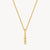 Triple Stone Charm Necklace