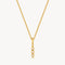 Triple Stone Charm Necklace