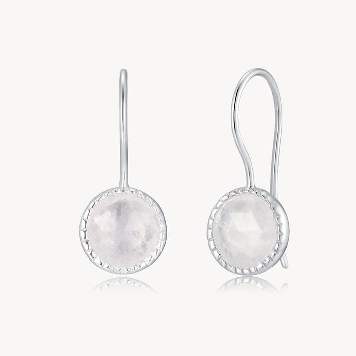 Rainbow Moonstone Sun Earrings