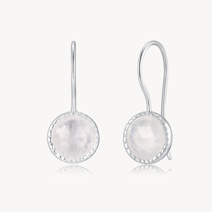 Rainbow Moonstone Sun Earrings