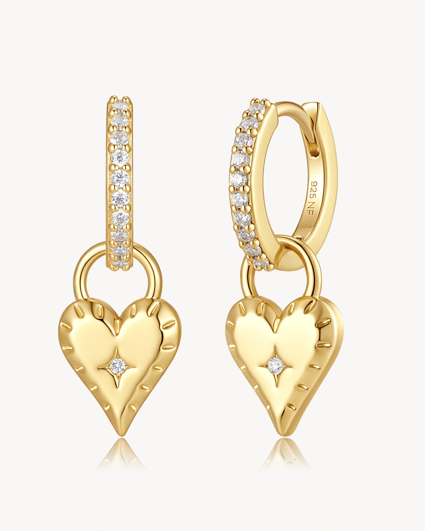 Heart Pavé Hoops