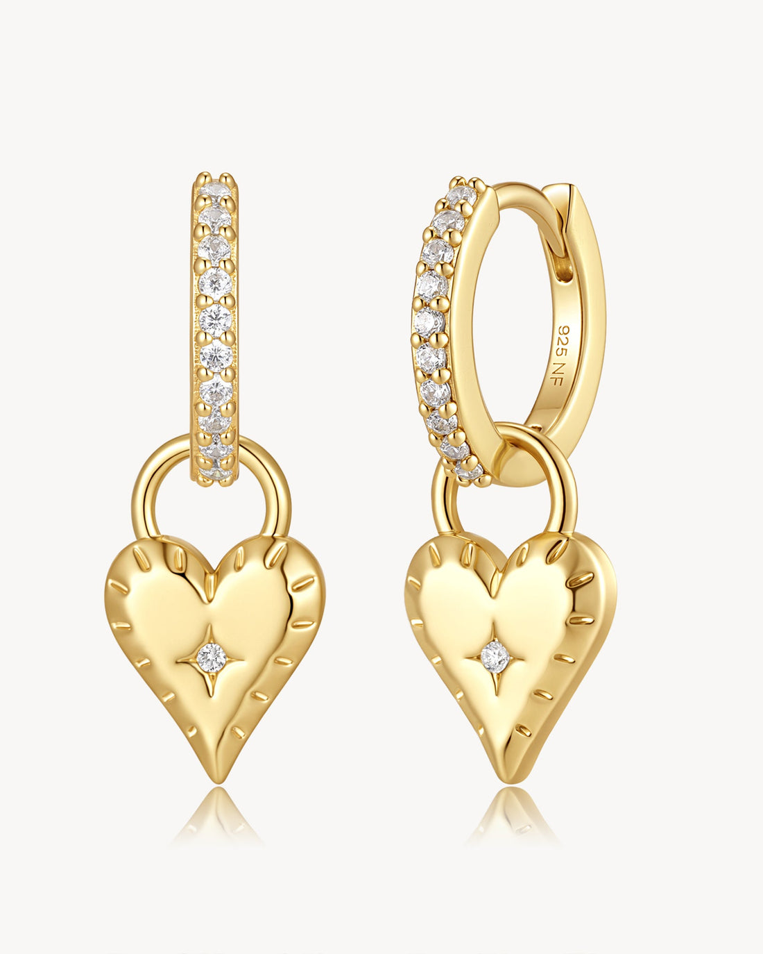 Heart Pavé Hoops