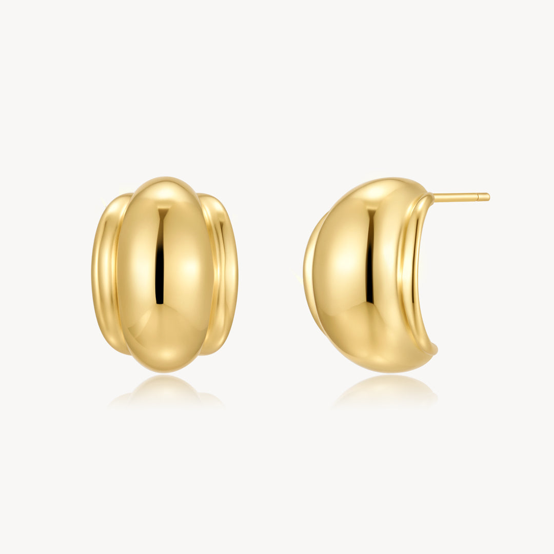 Bundle 10- Hammered Gold Cuff, Freshwater Pearl Hoop, Henri Earring