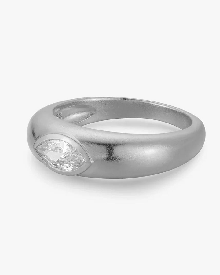 Silver Marquise Ring