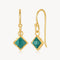 Diamond Earring Malachite