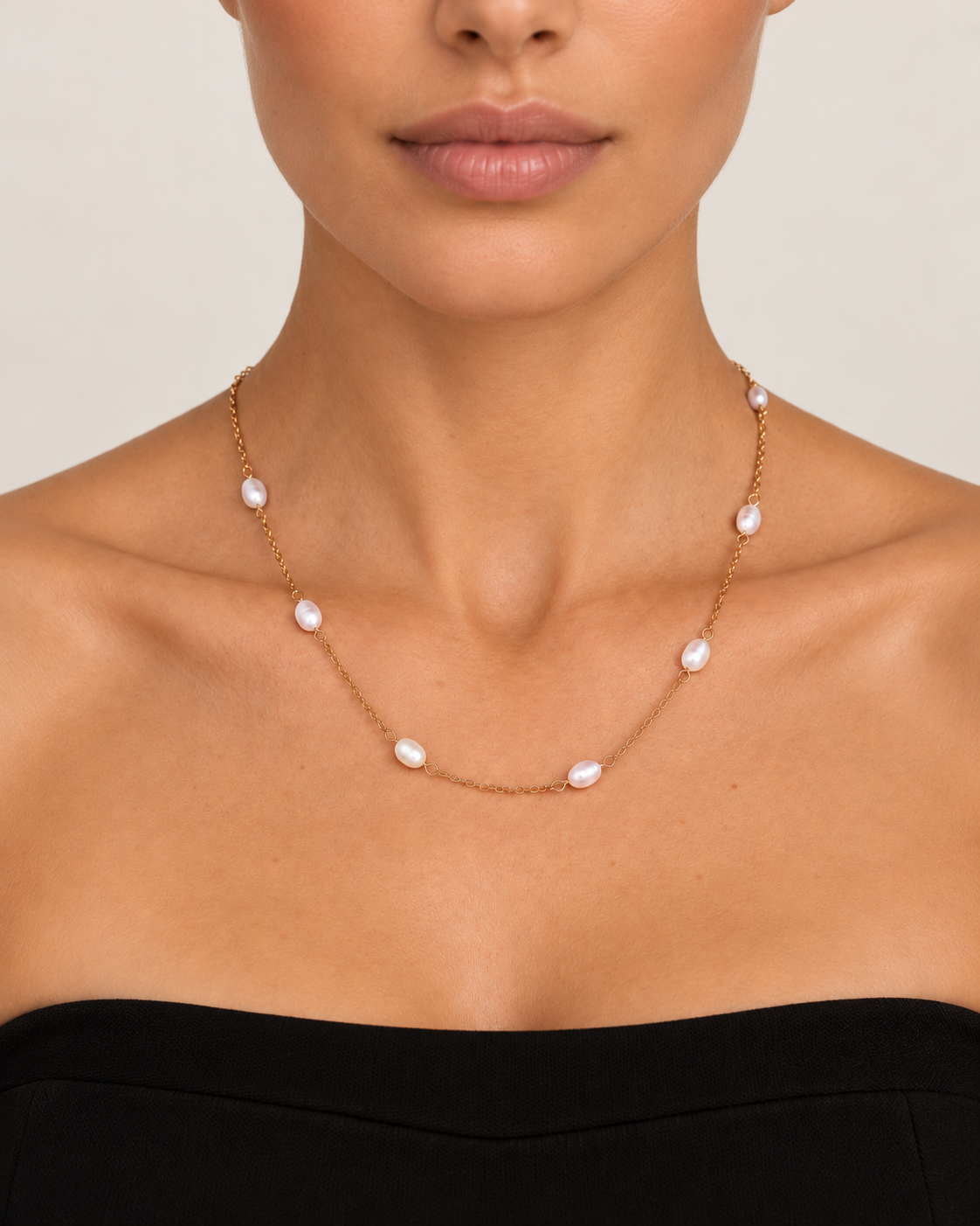 Dia Bundle- Freshwater Pearl Necklace,  Freshwater Pearl Hoop Earrings &  Bec Earrings