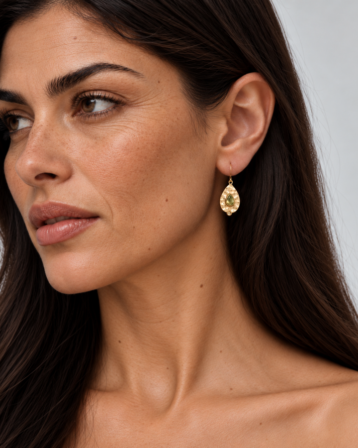 Nina Teardrop Peridot & Citrine