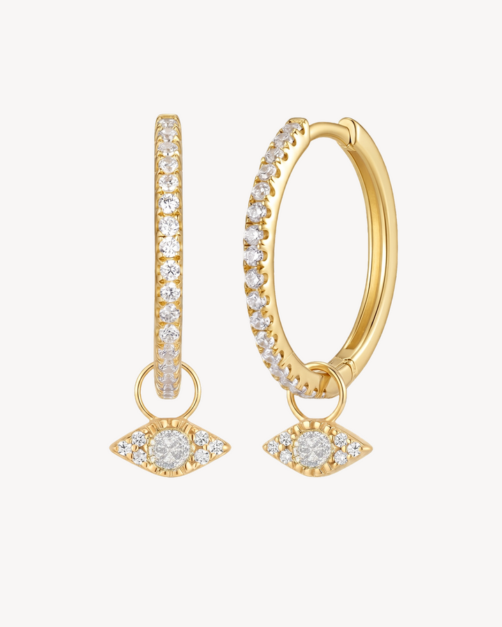 Evil Eye Pavé Hoops - Statement