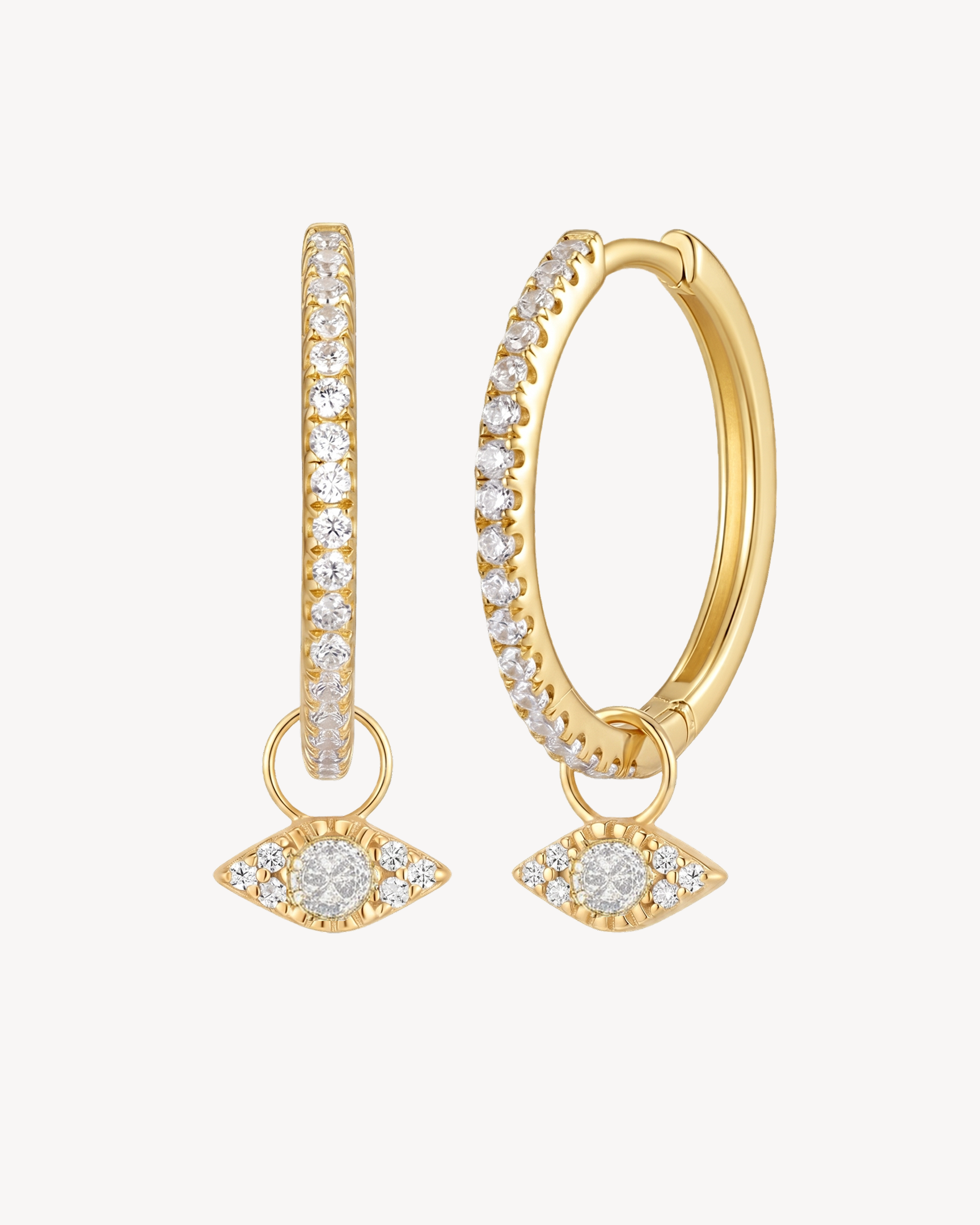 Evil Eye Pavé Hoops - Statement