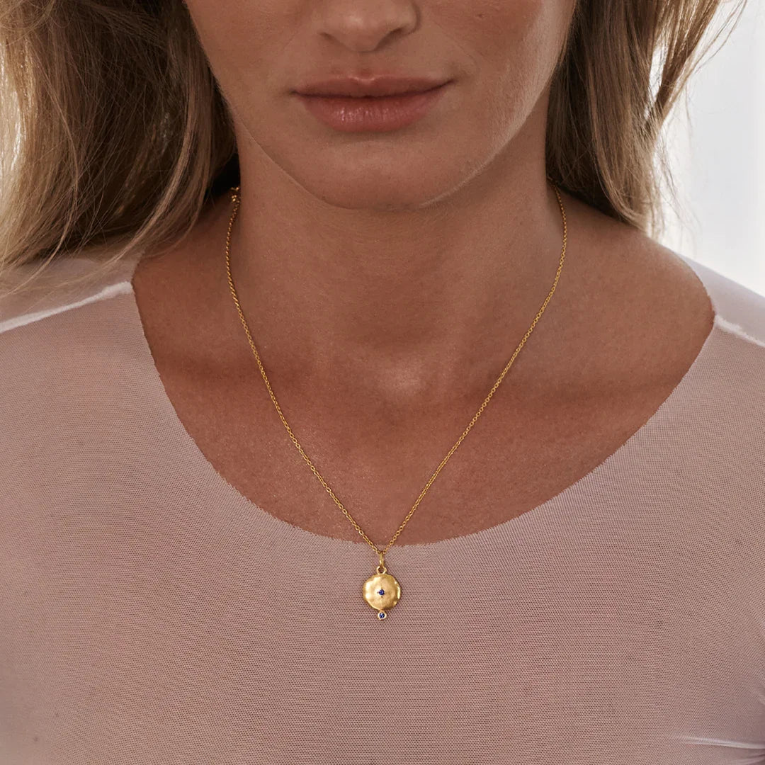 Silver Goddess Garnet Necklace