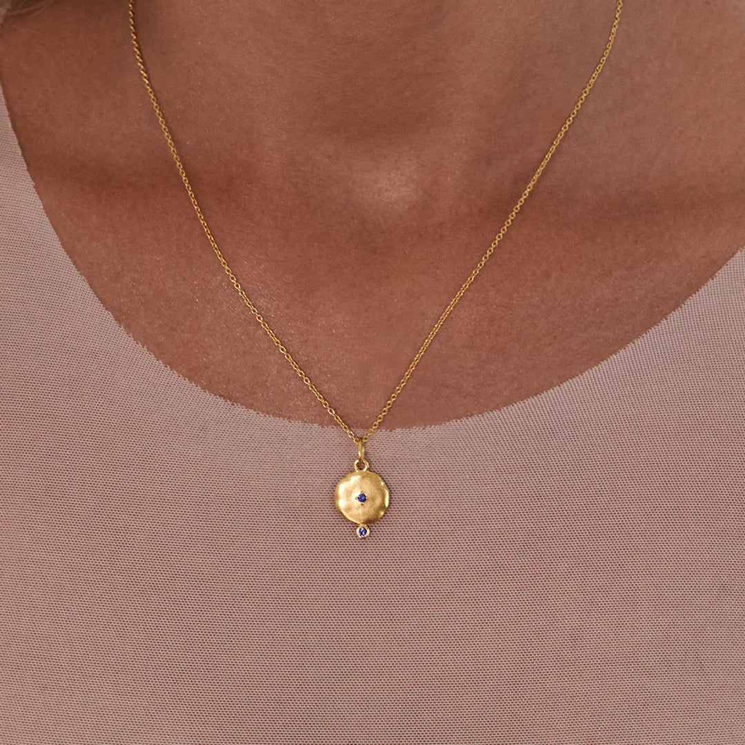 Silver Goddess Garnet Necklace