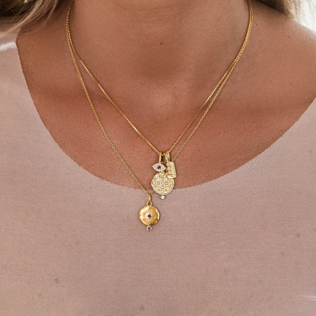 Silver Goddess Garnet Necklace