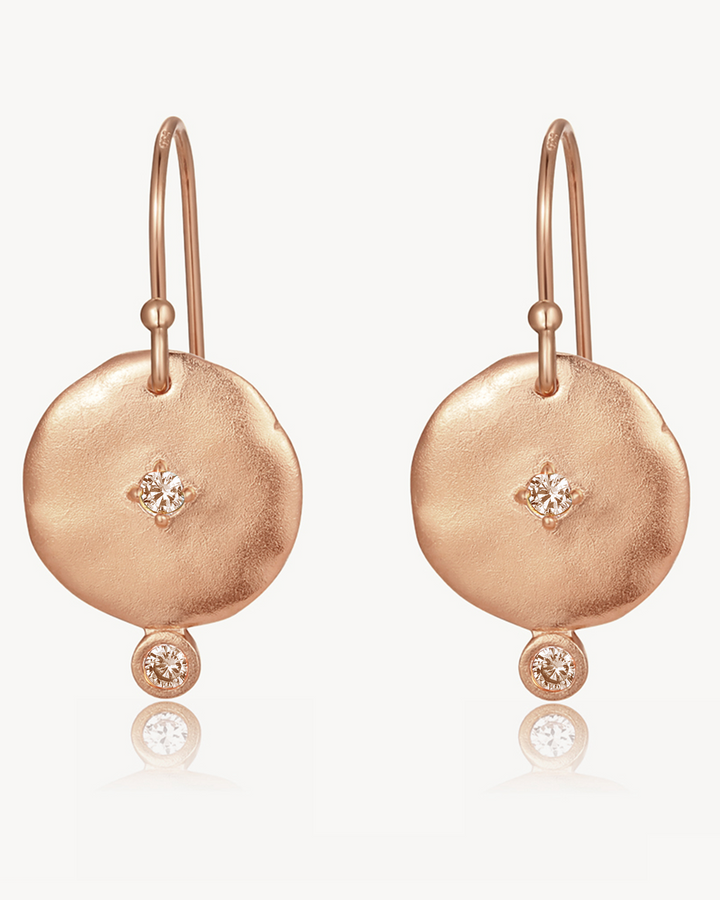 Exclusive Rose Gold Goddess Earring - Champagne