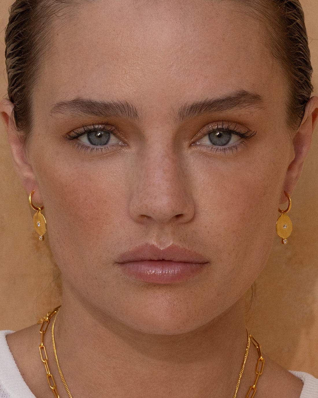 Goddess Huggies worn on the ear, Nicole Fendel Jewellery