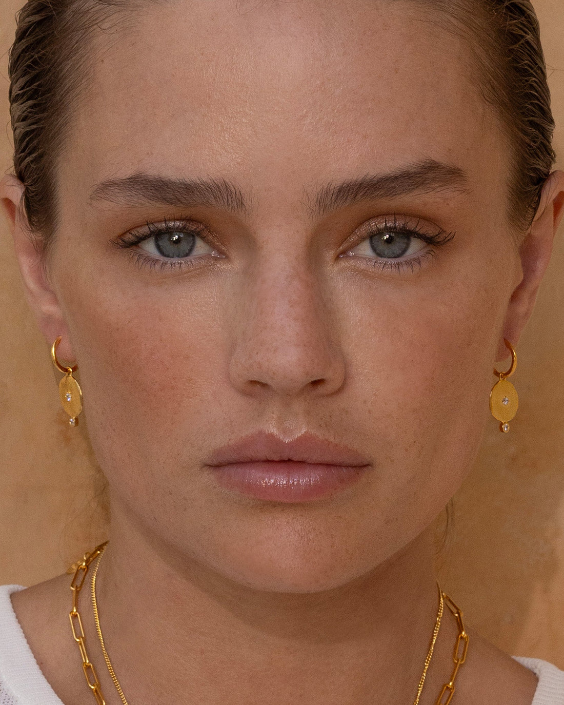 Goddess Huggies worn on the ear, Nicole Fendel Jewellery