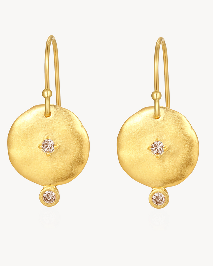 Gold Goddess Earring - Champagne