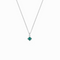 Silver Diamond Malachite Necklace