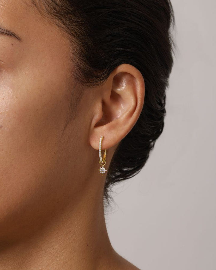 Guiding Star Pavé Hoops - Statement