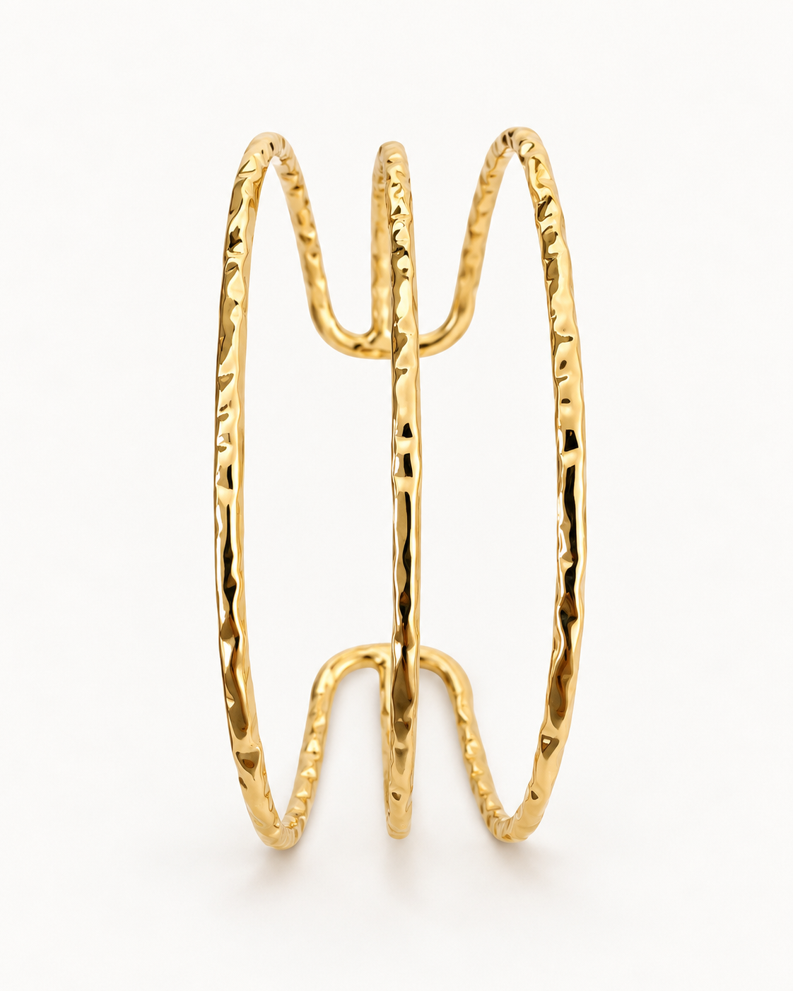 Effie Bundle- Triple Hammered Cuff, Hammered vintage Bracelet