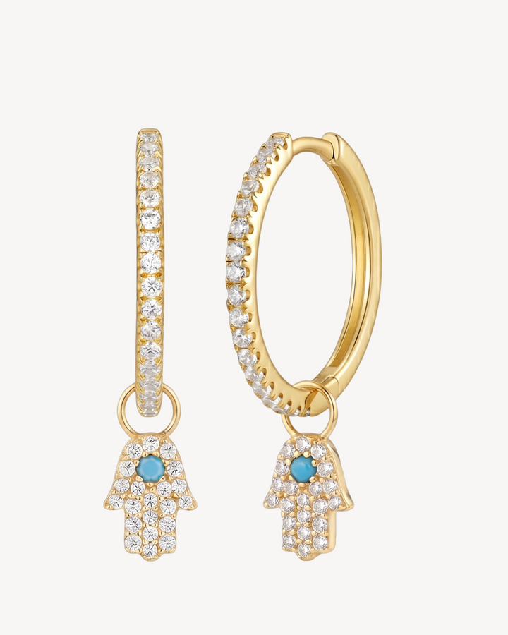 Hand Pavé Hoops - Statement