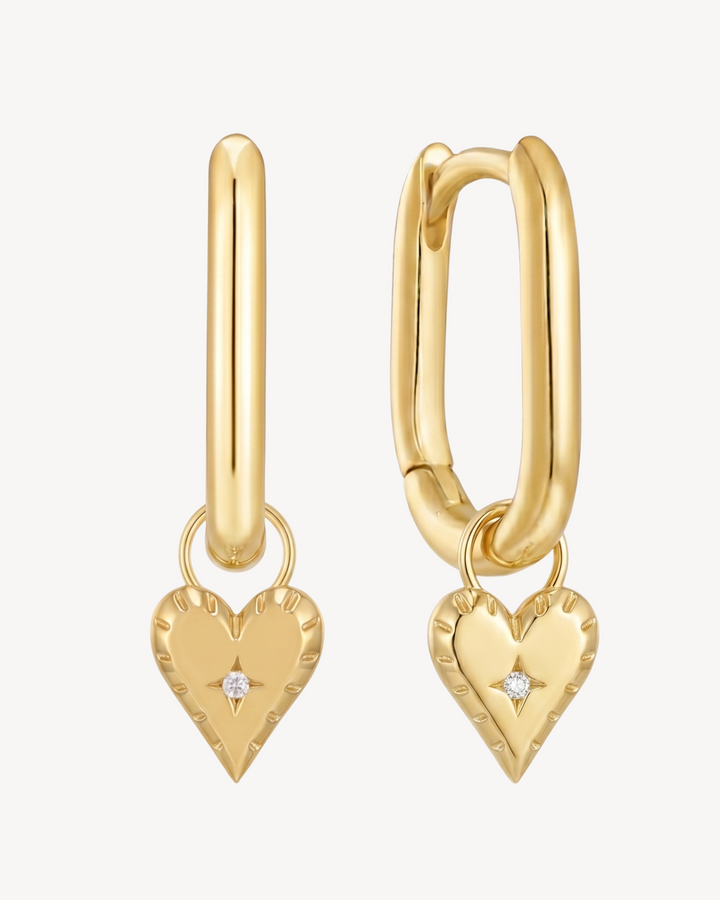 Heart Oval Hoop