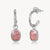 Silver Lee Rhodochrosite Hoops