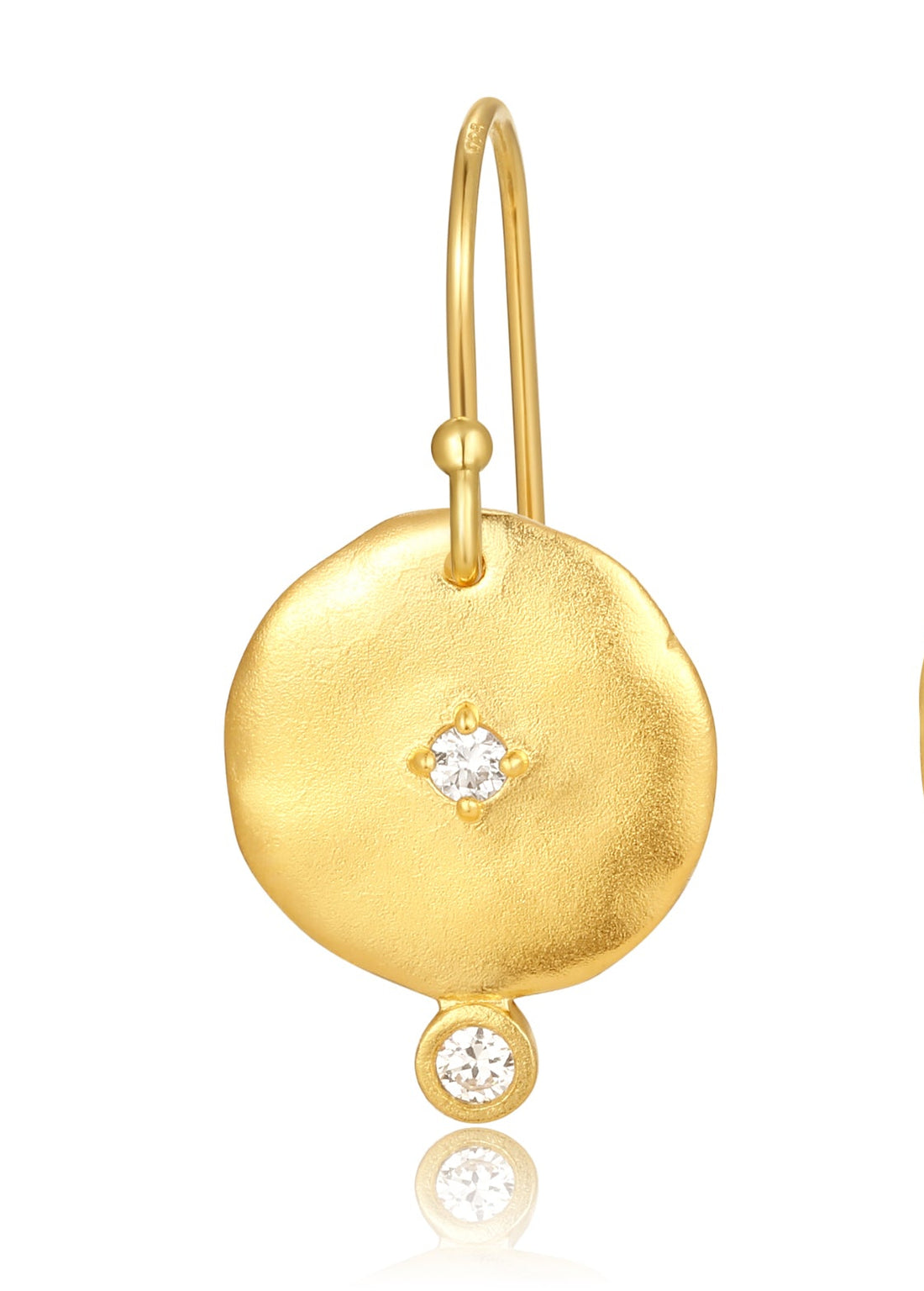 SINGLE Gold Goddess Earring - White CZ
