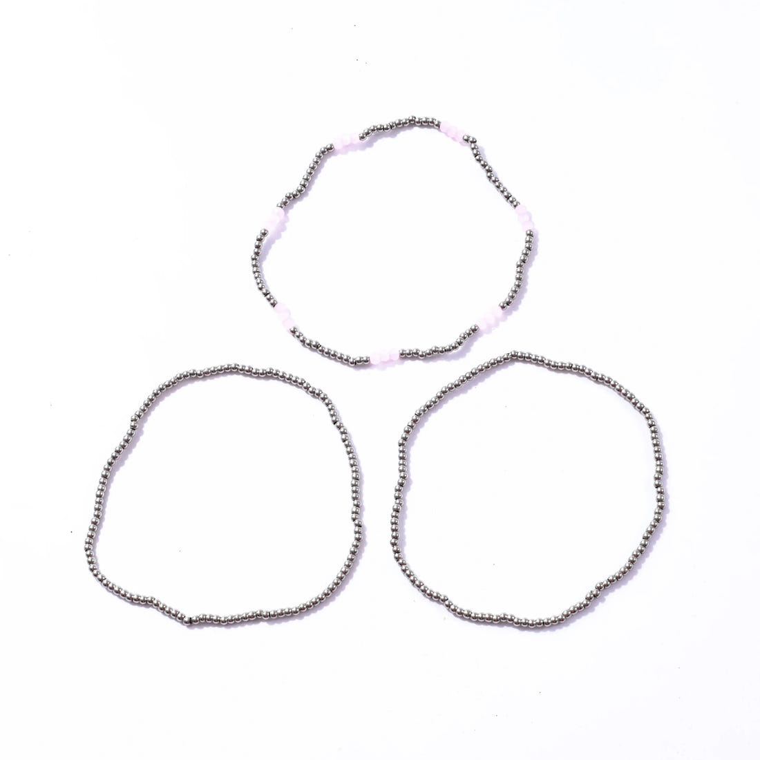 Ball Bracelet Rose- set of 3