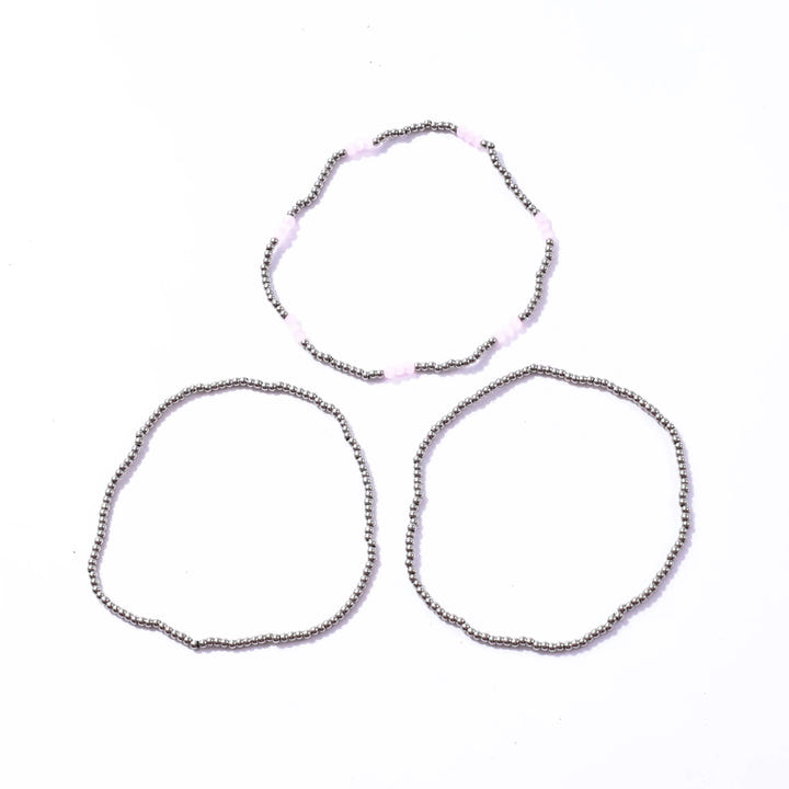 Ball Bracelet Rose- set of 3