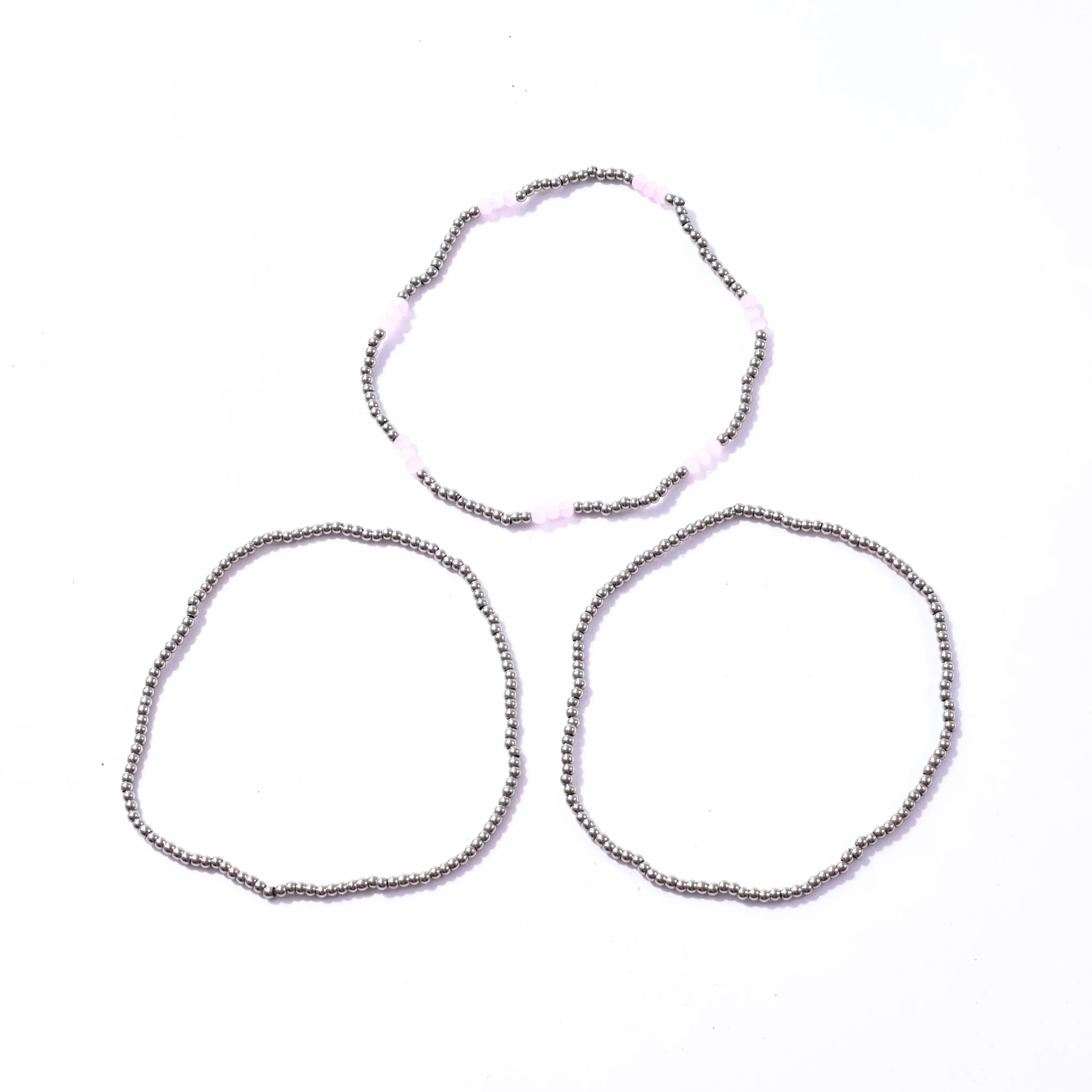 Ball Bracelet Rose- set of 3
