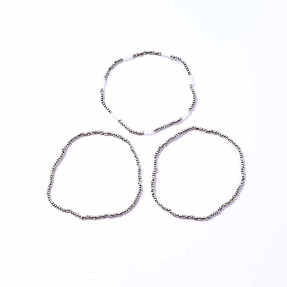 Ball Bracelet Moonstone- set of 3