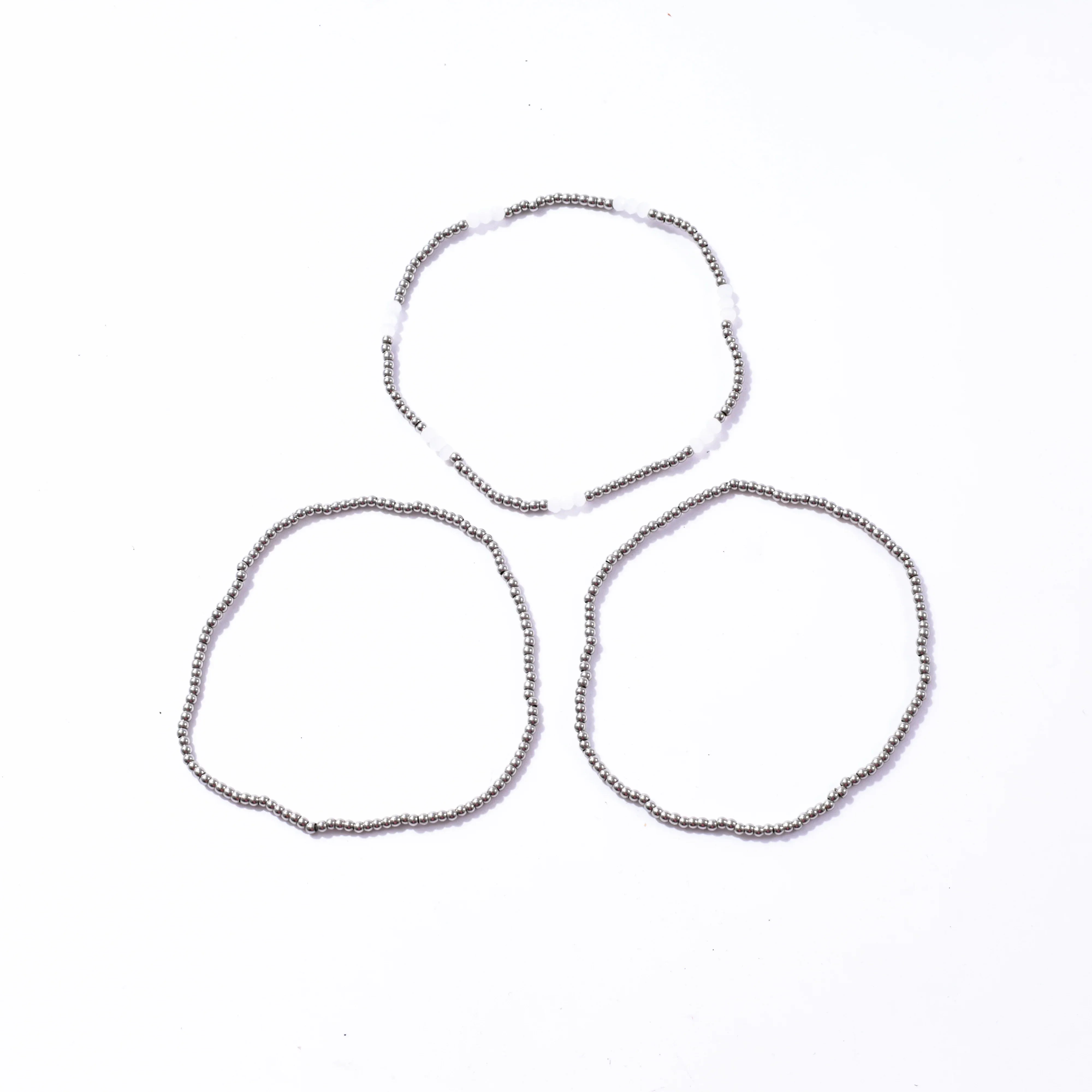 Ball Bracelet Moonstone- set of 3
