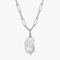 Baroque Pearl Paperclip Necklace