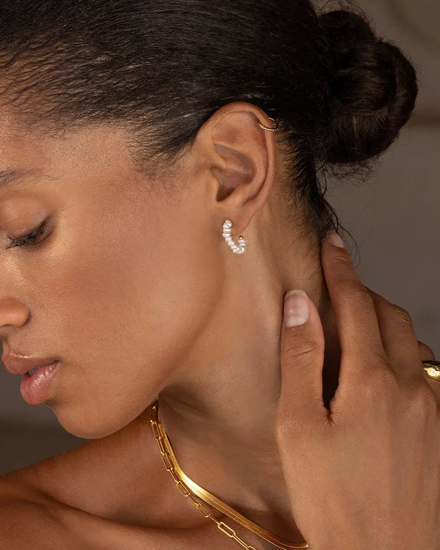 Perri Hoops pair, Nicole Fendel Jewellery