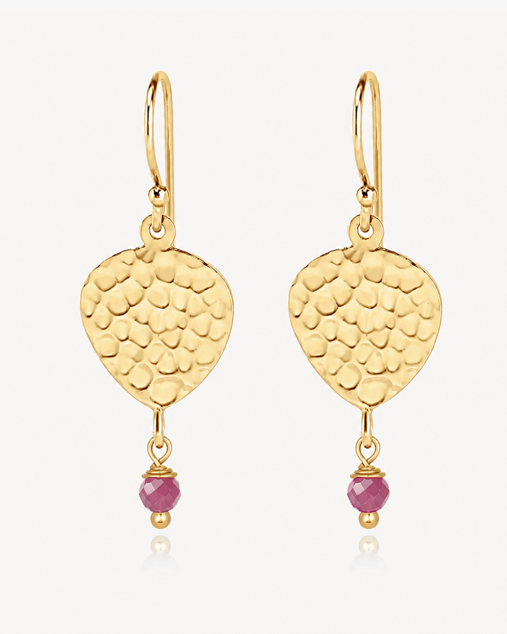 Maya Pearl Earring - Pink Tourmaline