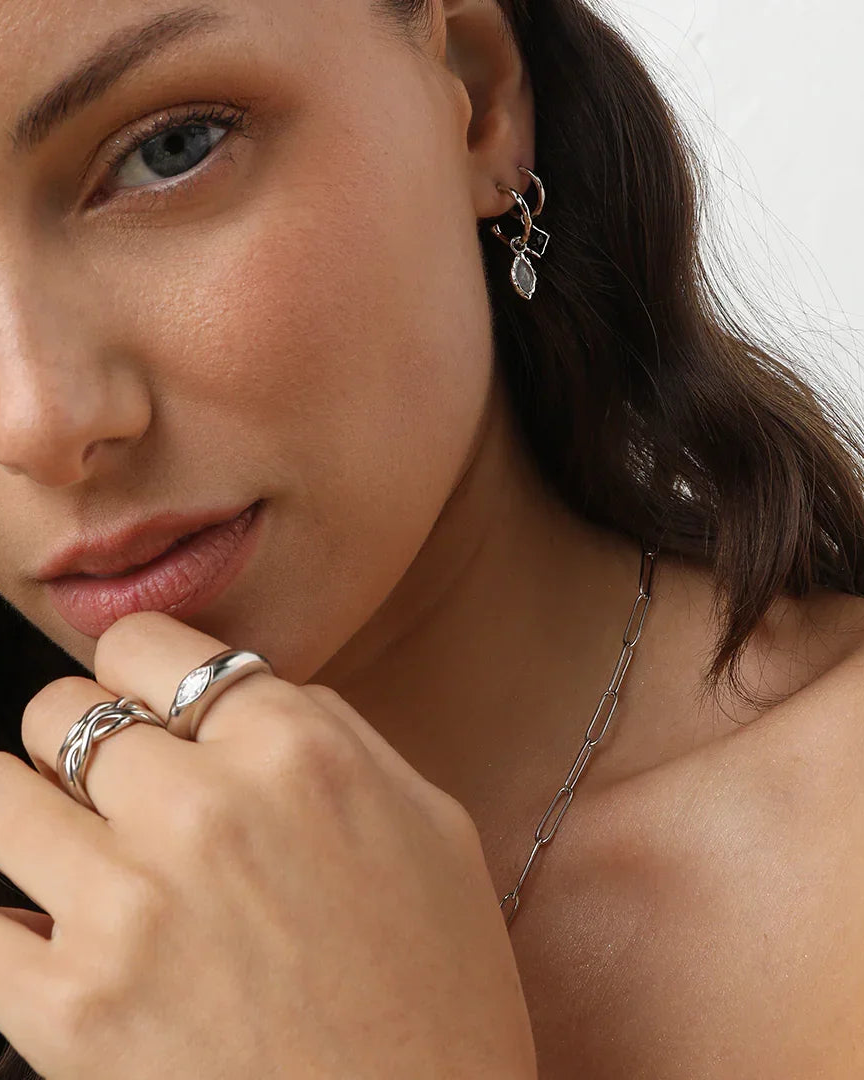 Silver Marquise Ring