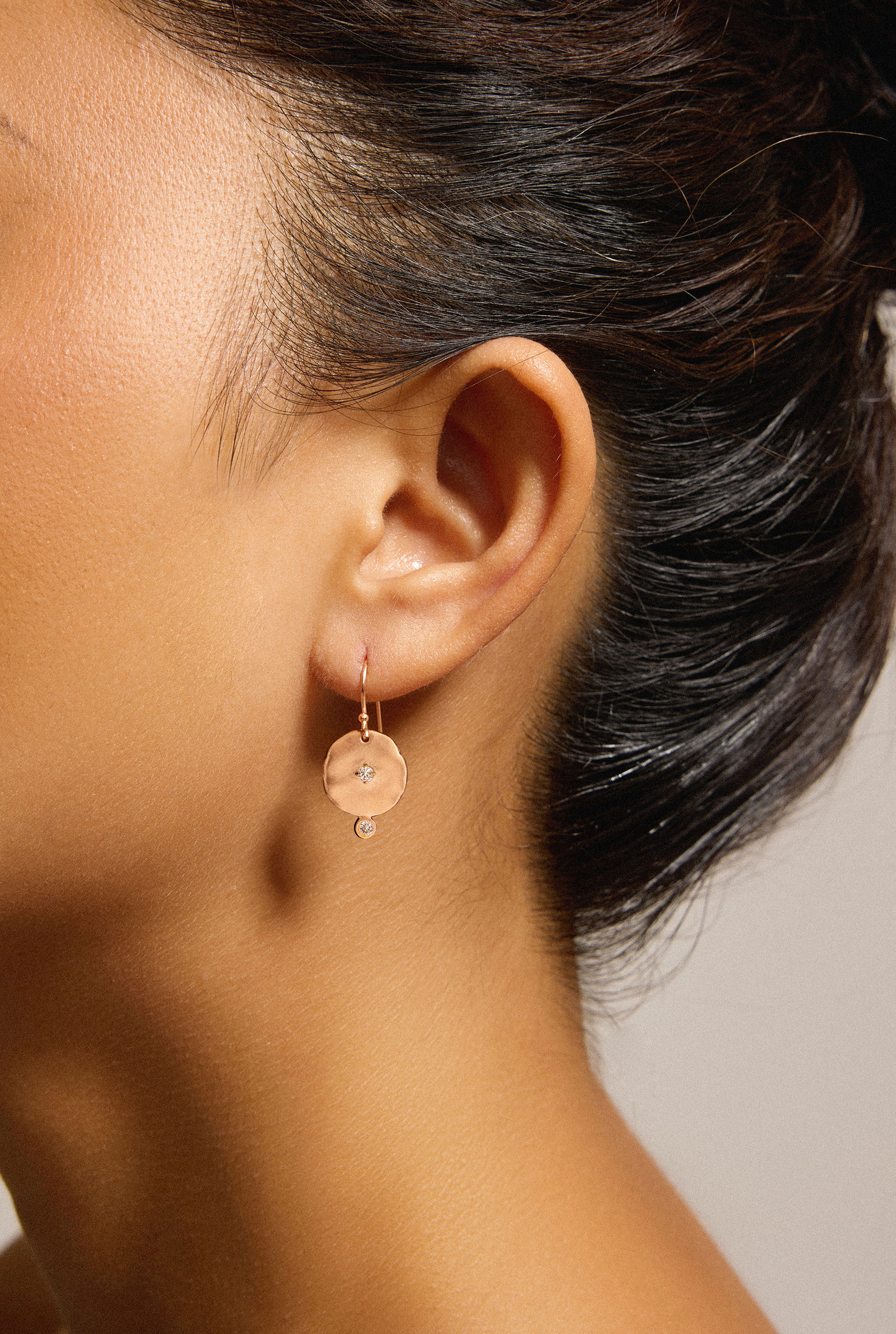 Gold Goddess Earring - Champagne