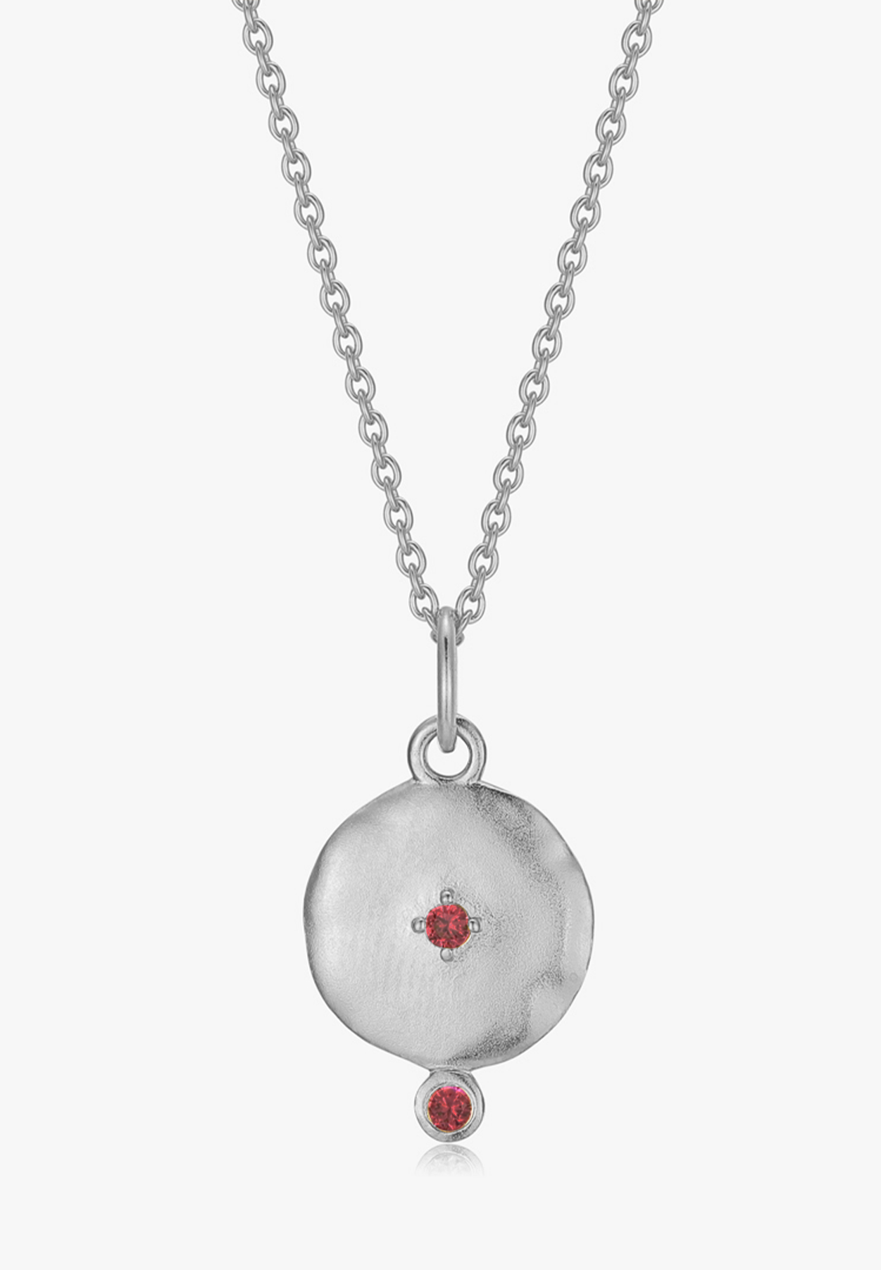 Silver Goddess Garnet Necklace