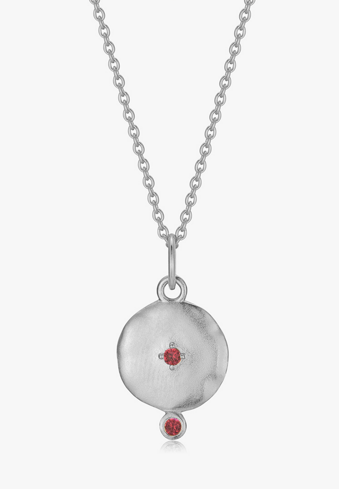 Silver Goddess Garnet Necklace