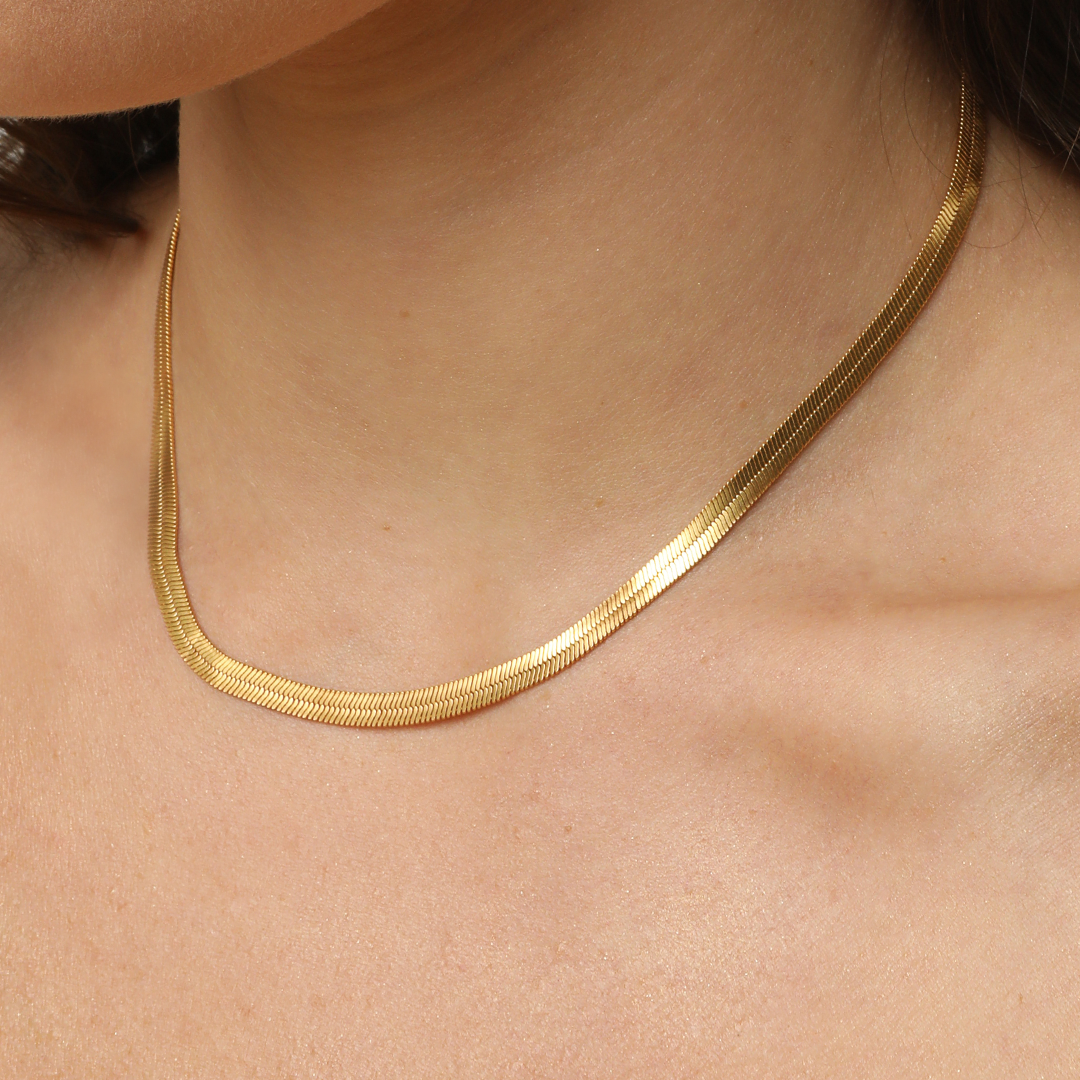 Snake Chain Necklace | Sterling Silver and 18k Gold Vermeil. Adjustable,  luxurious on trend necklace by Nicole– Nicole Fendel