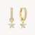 Star Pavé Hoops